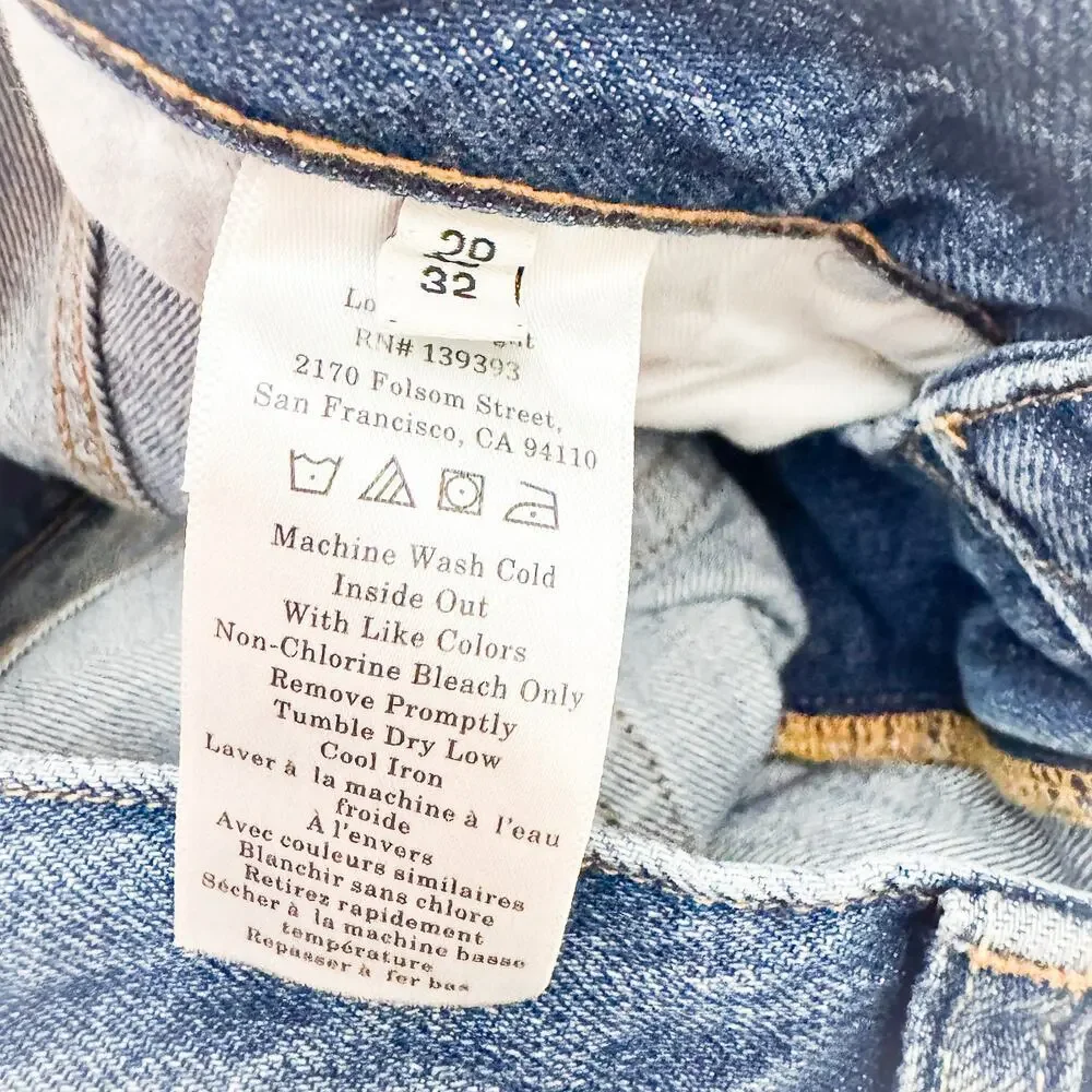 Everlane The 90's Loose Straight Jean Mid Rise Wide Leg Denim Jeans Size 29 x 32